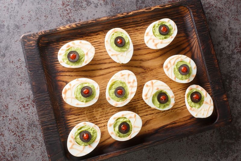 Eyeball Deviled Eggs