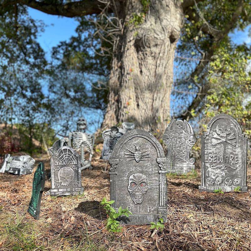 Foam Tombstones for a Front-Yard Graveyard