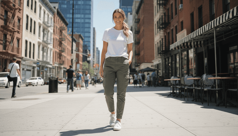 Fresh and Easy: White Tee with White Sneakers