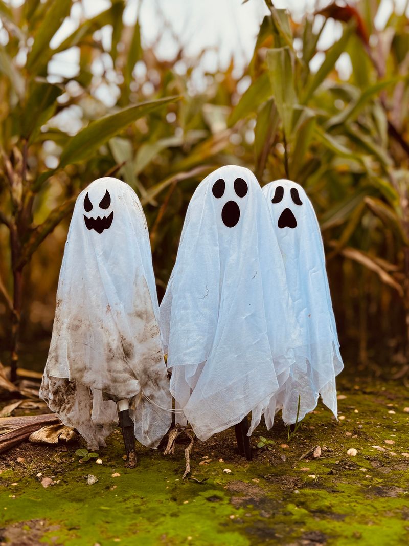 Handmade Cheesecloth Ghosts