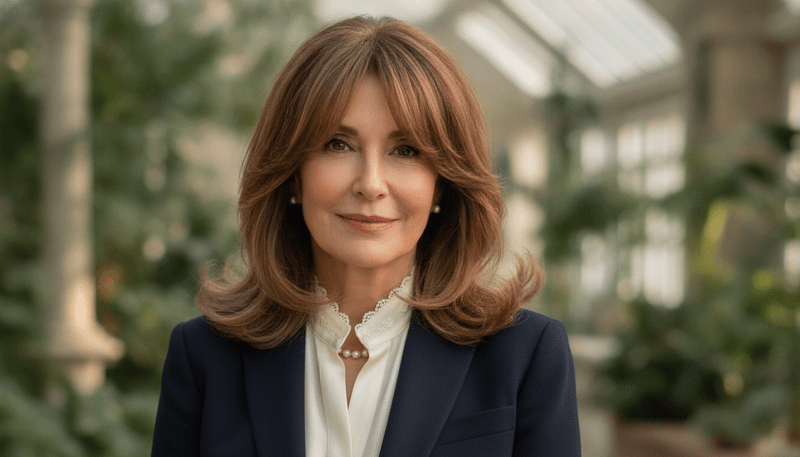 Long Layers with Side-Swept Bangs