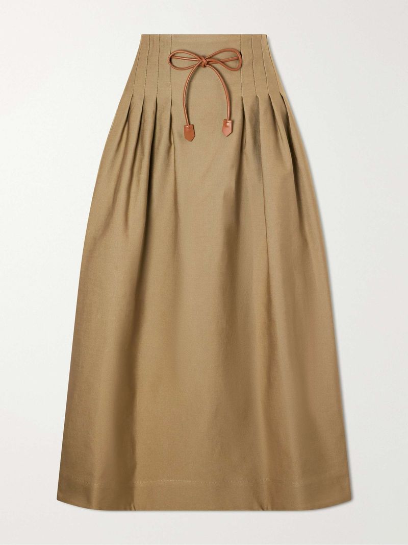 Pleated Midi Skirt