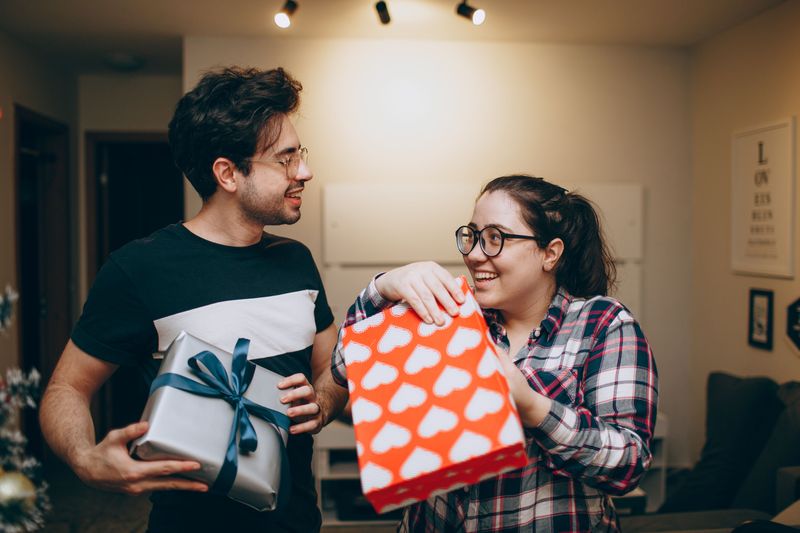 Pretending you like a gift they gave you