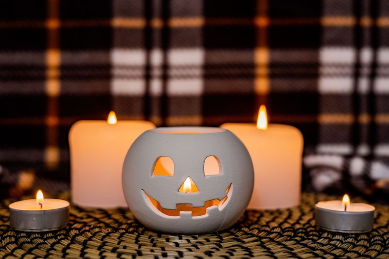 Real Candles in Jack-o'-Lanterns