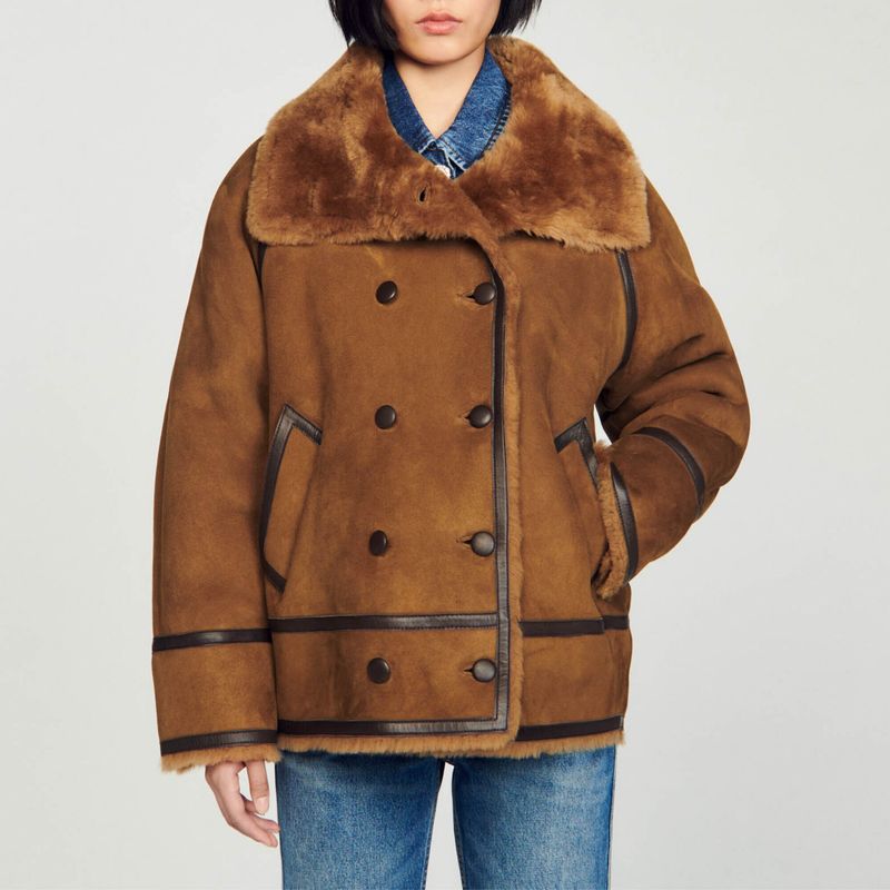 Sandro: Shearling-Trim Jacket