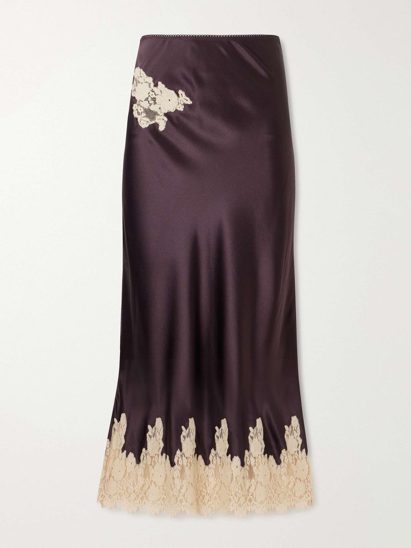 Satin Midi Skirt