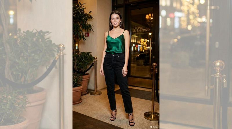 Silky Top and Statement Jewelry