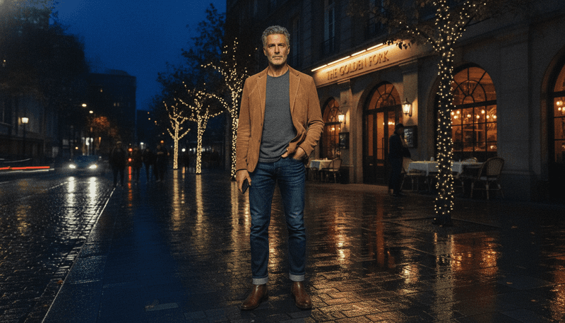 Suede Jacket and T-Shirt